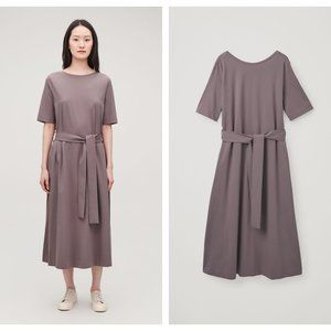 NWT COS Long A-Line Jersey Dress Dusty Mauve